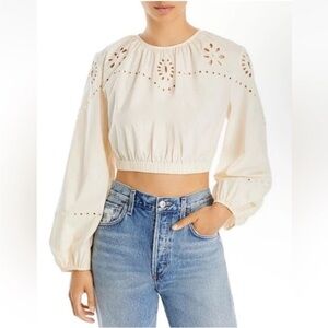 Rhode Adeline Eyelet Crop Top